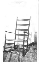 SA0645 - Photo of a rocking chair., Winterthur Shaker Photograph and Post Card Collection 1851 to 1921c
